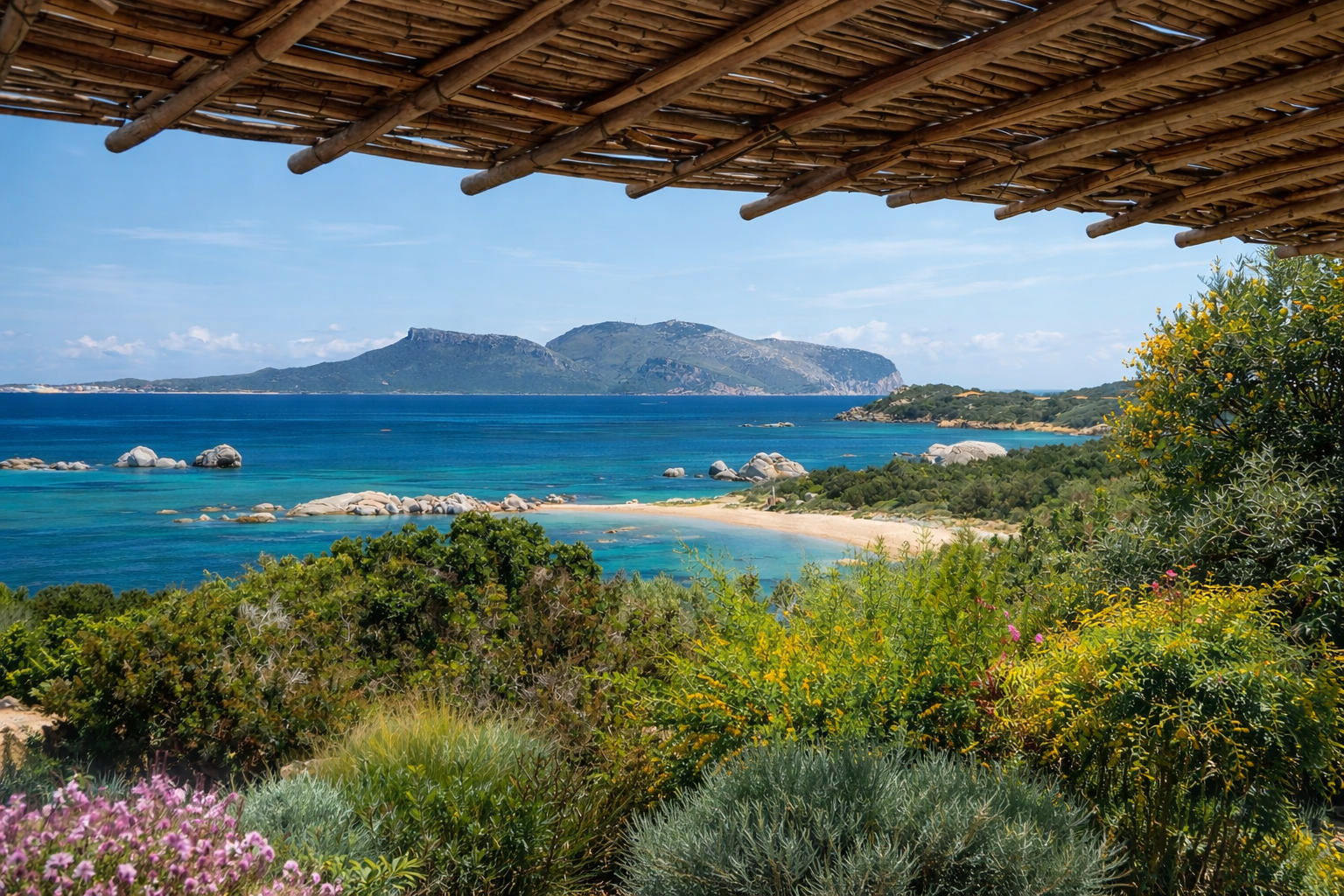 Pergola con vista mare